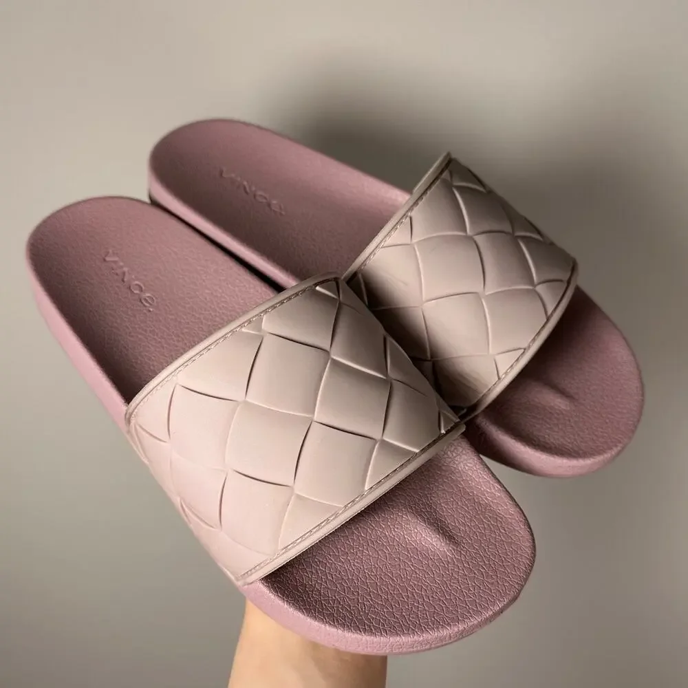 Vince Watley Eva Pink Himalayan Slides Sandals Women's 10